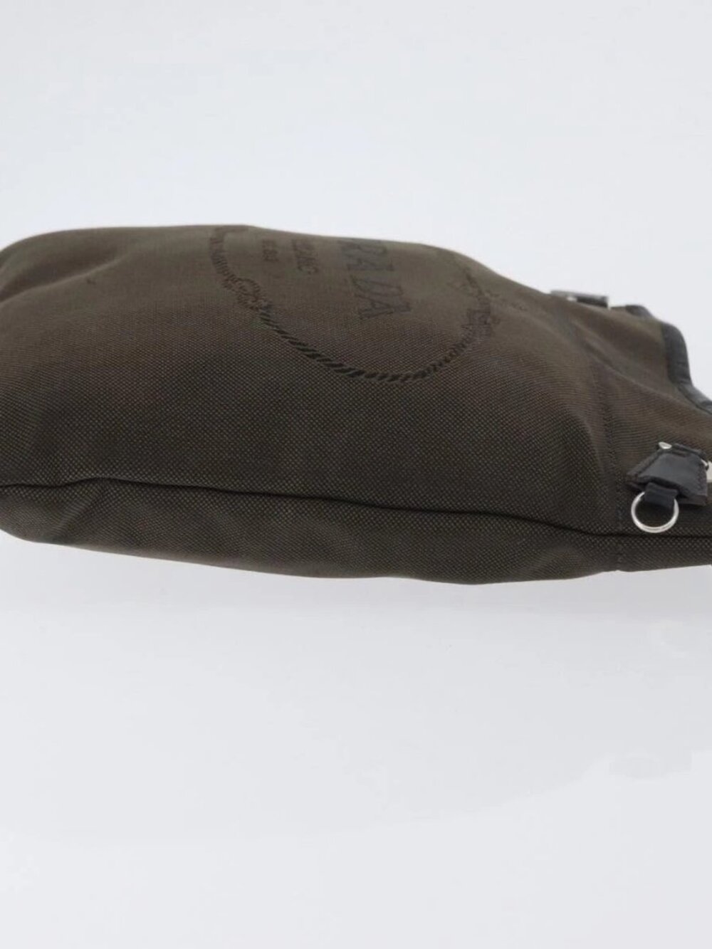PRADA Shoulder Bag Canvas Brown Silver Auth ka2796 - Picture 3 of 14